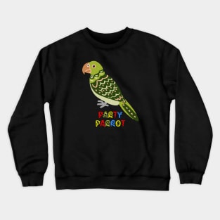 Green Quaker Fiesta Party Parrot Crewneck Sweatshirt